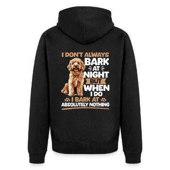 Propriétaire de chien Goldendoodle - Veste à capuche bio Premium Unisexe - noir - Dos - Nico (187cm)