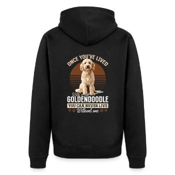 Propriétaire de chien Goldendoodle - Veste à capuche bio Premium Unisexe - noir - Dos - Nico (187cm)