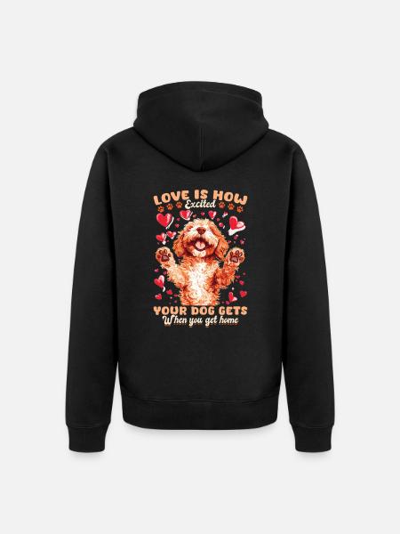 Goldendoodle Dog Owner - Unisex Premium Bio Zip Hoodie - Schwarz