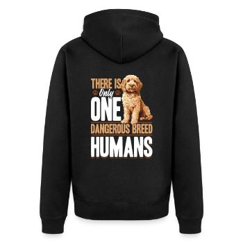 Propriétaire de chien Goldendoodle - Veste à capuche bio Premium Unisexe - noir - Dos - Nico (187cm)