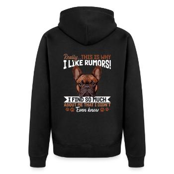 Bouledogue français Frenchie Propriétaire de chien - Veste à capuche bio Premium Unisexe - noir - Dos - Nico (187cm)