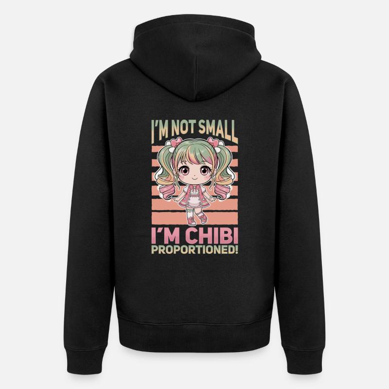 Anime Chibi Kawaii - Veste à capuche bio Premium Unisexe - noir