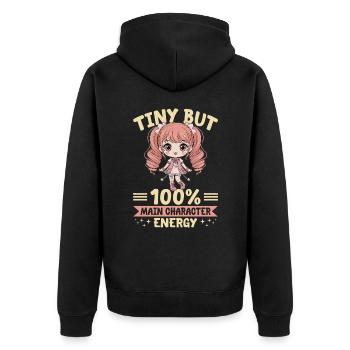 Anime Chibi Kawaii - Unisex Premium Organic Zip Hoodie - black - Back - Nico (187cm)