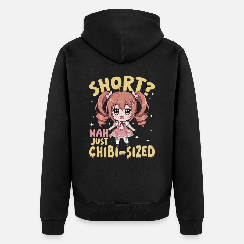 Anime Chibi Kawaii - Veste à capuche bio Premium Unisexe - noir