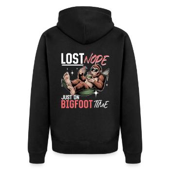 Bigfoot Sasquatch - Veste à capuche bio Premium Unisexe - noir - Dos - Nico (187cm)