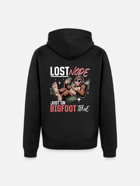 Bigfoot Sasquatch - Unisex Premium Bio Zip Hoodie - Schwarz