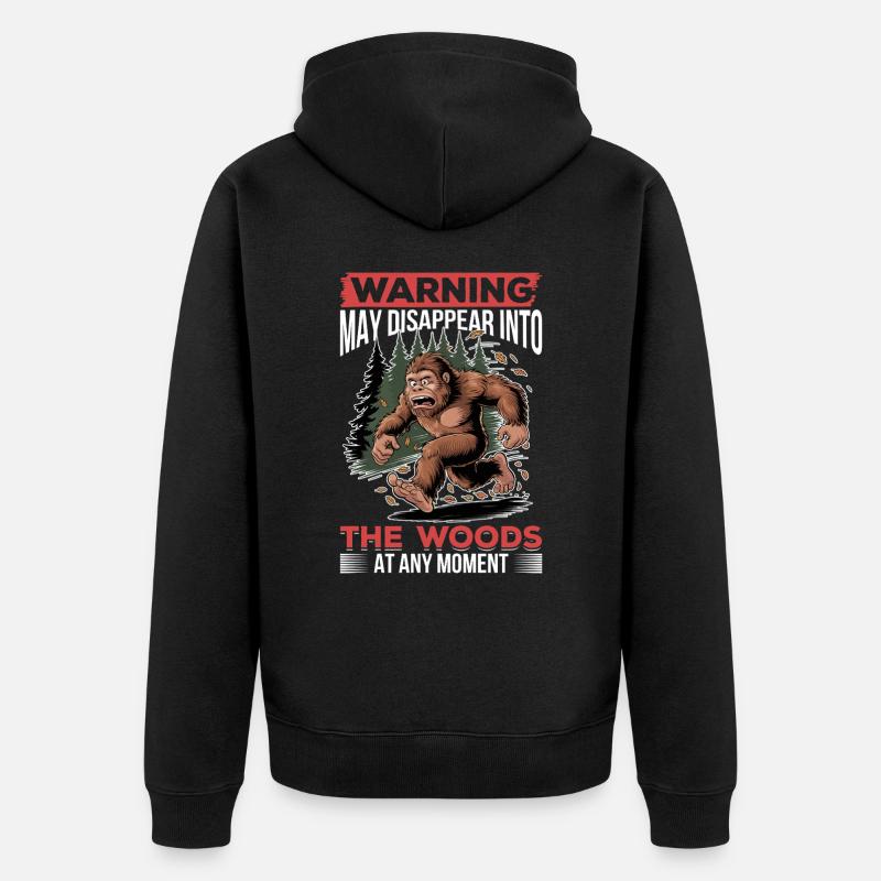 Bigfoot Sasquatch - Veste à capuche bio Premium Unisexe - noir