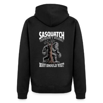 Bigfoot Sasquatch - Veste à capuche bio Premium Unisexe - noir - Dos - Nico (187cm)