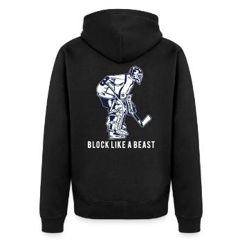 Hockey sur glace - Veste à capuche bio Premium Unisexe - noir - Dos - Nico (187cm)