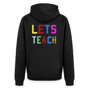 professeur - Veste à capuche bio Premium Unisexe - noir - Dos - Nico (187cm)
