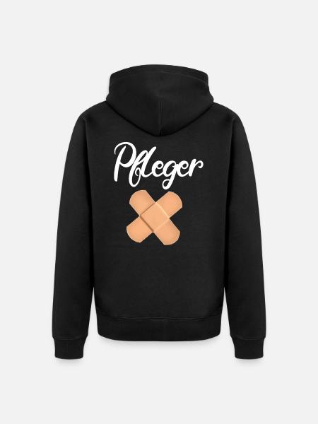 nurse - Unisex Premium Organic Zip Hoodie - black