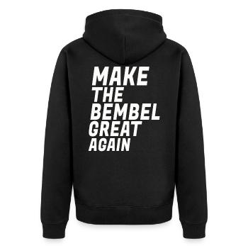 Birthday Hessen Bembel Saying Hessian Gift - Unisex Premium Organic Zip Hoodie - black - Back - Nico (187cm)