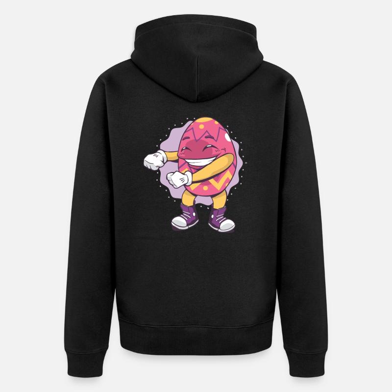 Oeuf de Pâques - Veste à capuche bio Premium Unisexe - noir