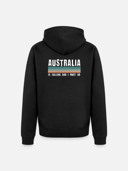 Australia - Unisex Premium Organic Zip Hoodie - black