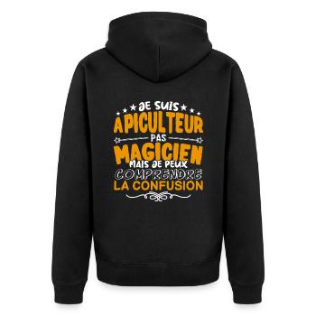 Apiculteur | Apiculteur pas Magicien | Meilleur Ap - Veste à capuche bio Premium Unisexe - noir - Dos - Nico (187cm)