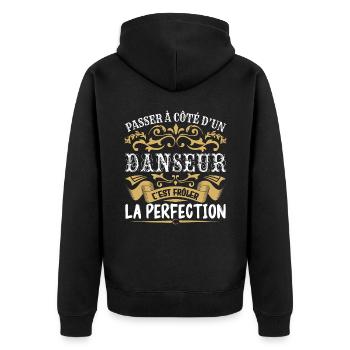 Le Meilleur Danseur | Danseur à la perfection - Veste à capuche bio Premium Unisexe - noir - Dos - Nico (187cm)
