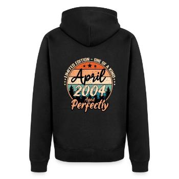 April 2004 anniversary 2004 legends April - Unisex Premium Organic Zip Hoodie - black - Back - Nico (187cm)