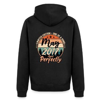 May 2017 anniversary 2017 legends May - Unisex Premium Organic Zip Hoodie - black - Back - Nico (187cm)