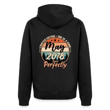 Mai 2018 anniversaire 2018 légendes Mai - Veste à capuche bio Premium Unisexe - noir - Dos - Nico (187cm)