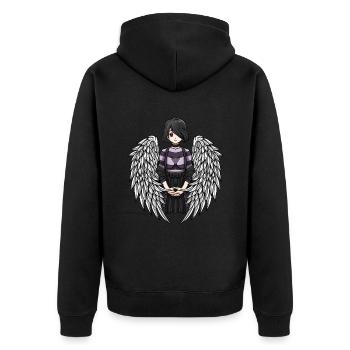 Emo Girls Fashion Egirl Sad - Unisex Premium Organic Zip Hoodie - black - Back - Nico (187cm)