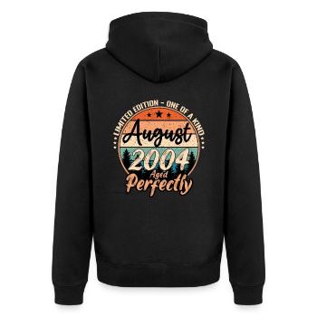 August 2004 anniversary 2004 legends August - Unisex Premium Organic Zip Hoodie - black - Back - Nico (187cm)