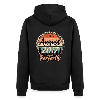 August 2017 anniversary 2017 legends August - Unisex Premium Organic Zip Hoodie - black - Back - Nico (187cm)