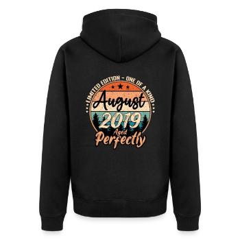 August 2019 anniversary 2019 legends August - Unisex Premium Organic Zip Hoodie - black - Back - Nico (187cm)