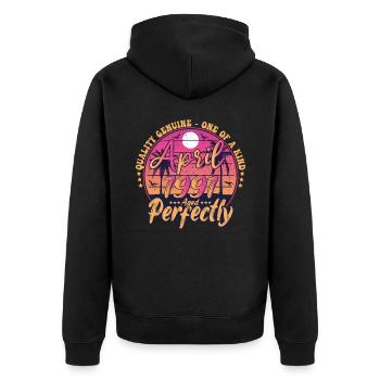 March 1991 anniversary 1991 Retro 1991 March - Unisex Premium Organic Zip Hoodie - black - Back - Nico (187cm)