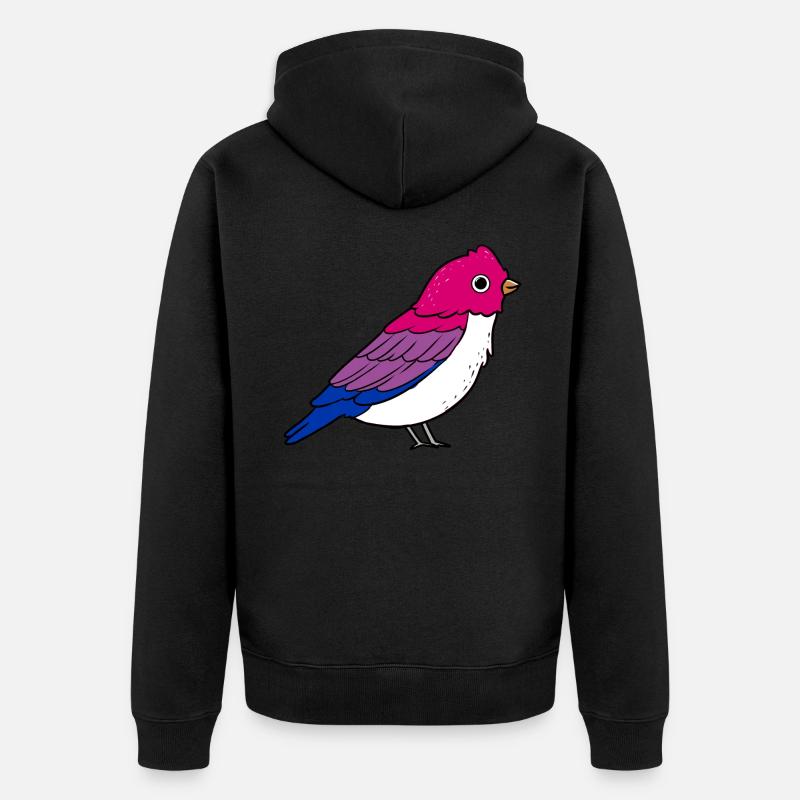 Bisexueller Vogel Bisexual Pride - Unisex Premium Bio Zip Hoodie - Schwarz