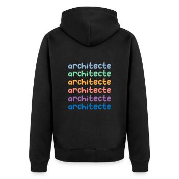 future architecte - Veste à capuche bio Premium Unisexe - noir - Dos - Nico (187cm)