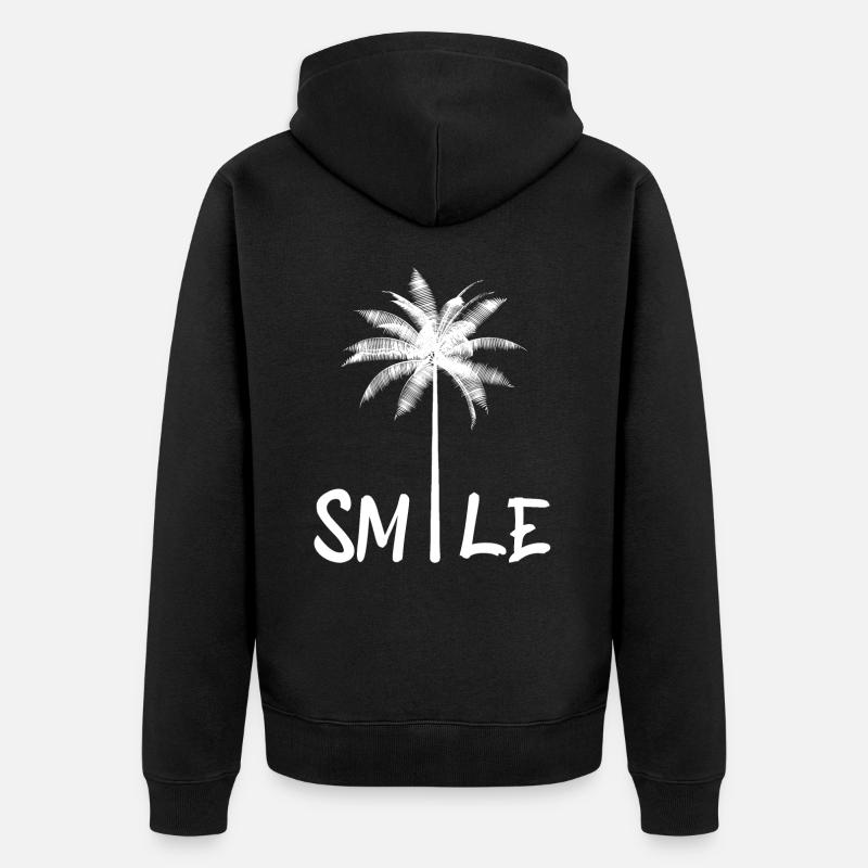 Just smile - Veste à capuche bio Premium Unisexe - noir