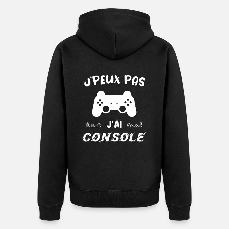 JE PEUX PAS J'AI CONSOLE. - Veste à capuche bio Premium Unisexe - noir
