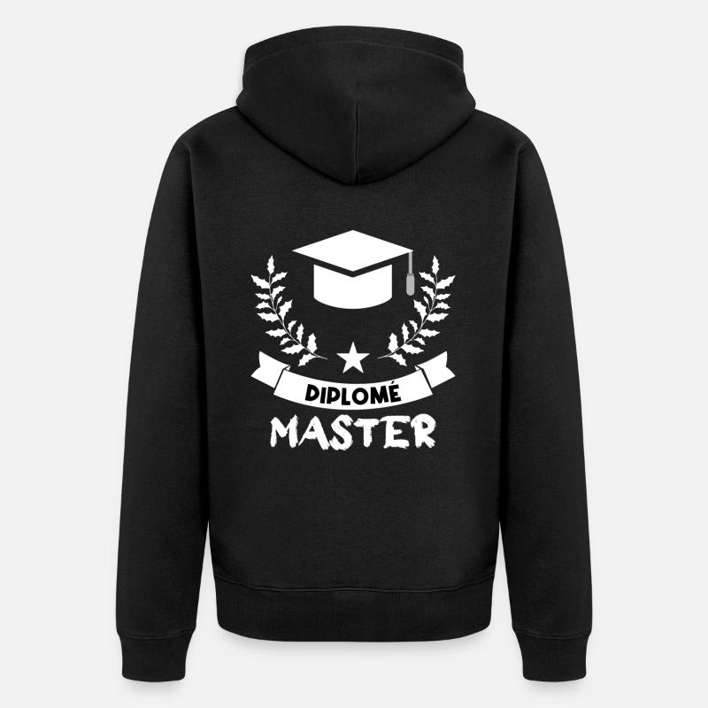 Diplôme Master. - Veste à capuche bio Premium Unisexe - noir