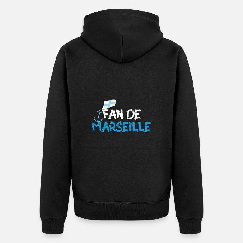 Fan de Marseille - Veste à capuche bio Premium Unisexe - noir
