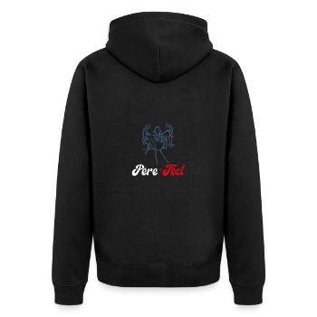Pére Fect - Veste à capuche bio Premium Unisexe - noir - Dos - Nico (187cm)