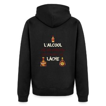 L'alcool est un ennemi - Veste à capuche bio Premium Unisexe - noir - Dos - Nico (187cm)