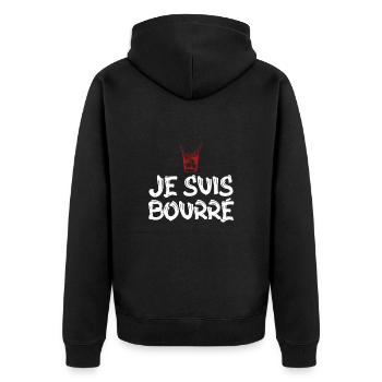 surprise je suis bourré - Veste à capuche bio Premium Unisexe - noir - Dos - Nico (187cm)