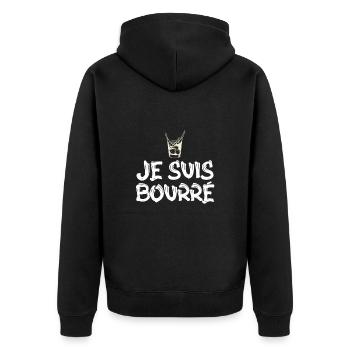 surprise je suis bourré - Veste à capuche bio Premium Unisexe - noir - Dos - Nico (187cm)
