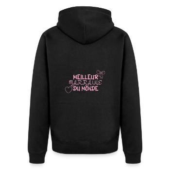 meilleur Marraine du monde - Veste à capuche bio Premium Unisexe - noir - Dos - Nico (187cm)