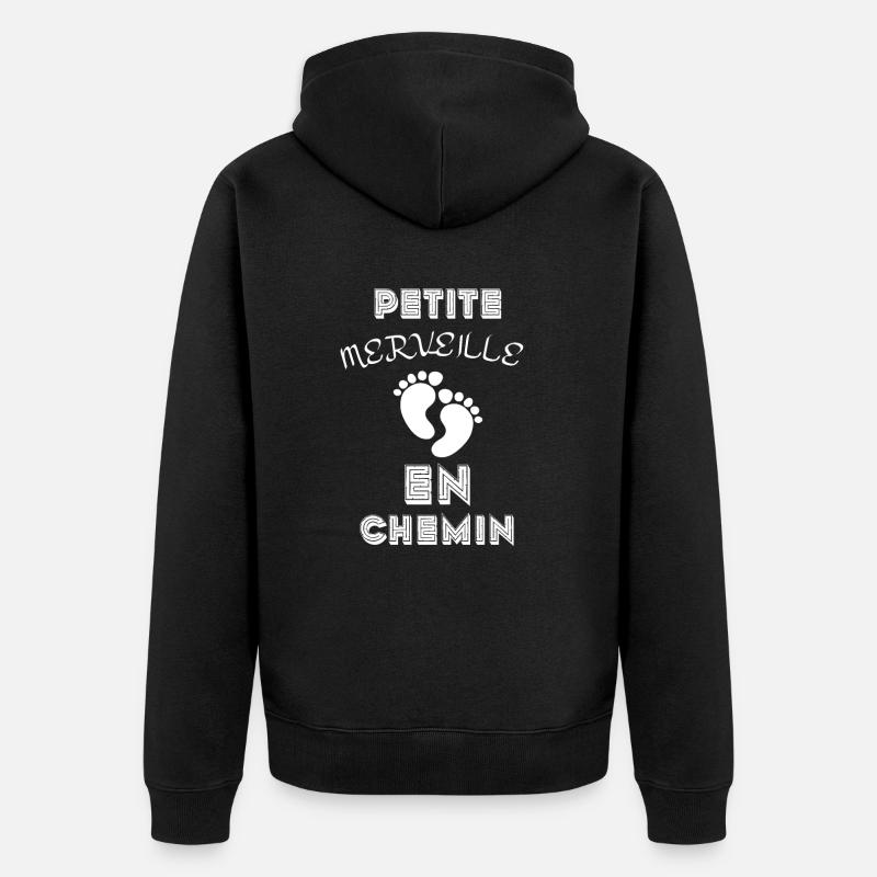 Petite merveille en chemin - Veste à capuche bio Premium Unisexe - noir