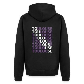 Toulouse France Ville Vacances Cadeau Rengaine - Veste à capuche bio Premium Unisexe - noir - Dos - Nico (187cm)
