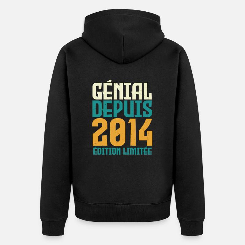 Génial depuis 2014 - Veste à capuche bio Premium Unisexe - noir