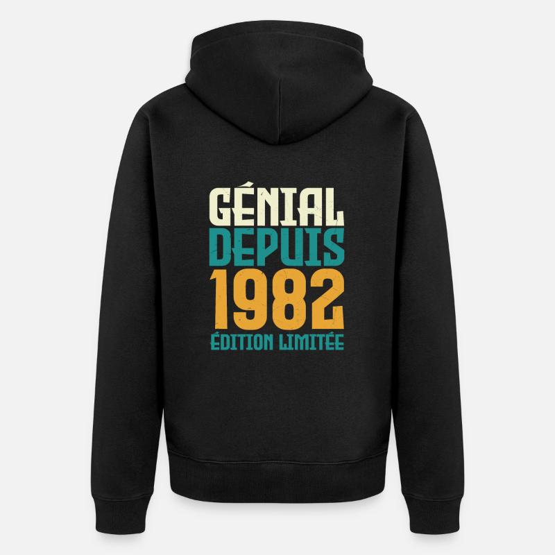 Génial depuis 1982 - Veste à capuche bio Premium Unisexe - noir