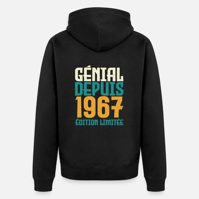 Génial depuis 1967 - Veste à capuche bio Premium Unisexe - noir