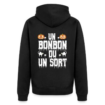 un bonbon ou un sort - Veste à capuche bio Premium Unisexe - noir - Dos - Nico (187cm)