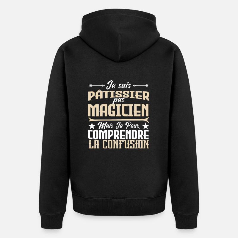 Pâtissier pas magicien - Veste à capuche bio Premium Unisexe - noir
