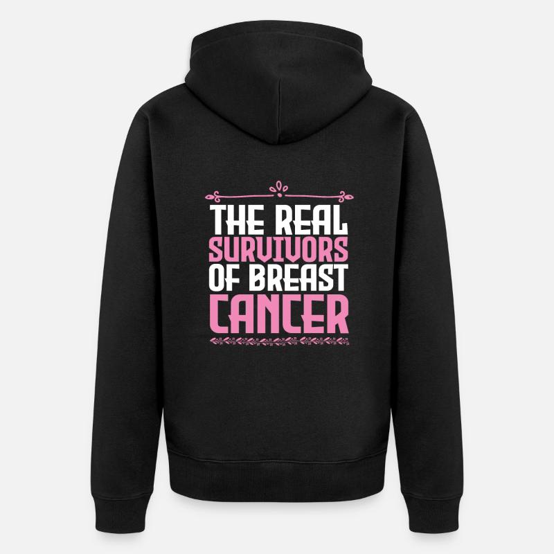 Survivants du cancer du sein - Veste à capuche bio Premium Unisexe - noir