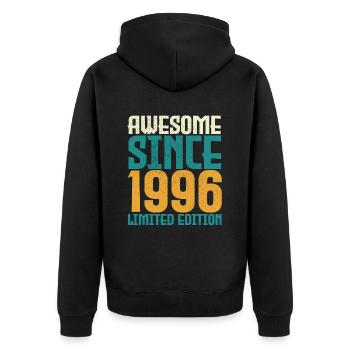 Awesome Since 1996 limited edition. - Unisex Premium Organic Zip Hoodie - black - Back - Nico (187cm)