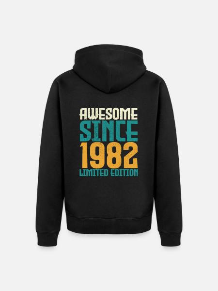 Awesome Since 1982 limited edition. - Unisex Premium Organic Zip Hoodie - black