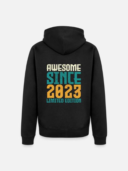 Awesome Since 2023 limited edition. - Unisex Premium Organic Zip Hoodie - black